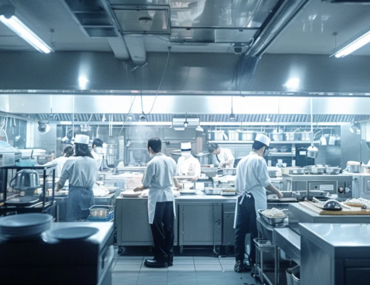 Chefs Working in a Kitchen